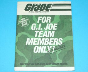 1984 GI JOE LEAFLET BROCHURE CATALOG "FOR TEAM MEMBERS ONLY" MAIL IN ORDER FORM HASBRO