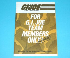 1984 GI JOE LEAFLET BROCHURE CATALOG "FOR TEAM MEMBERS ONLY" PROMO FORM HASBRO