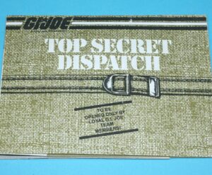 1985 GI JOE LEAFLET BROCHURE CATALOG "TOP SECRET DISPATCH" MAIL IN ORDER FORM HASBRO