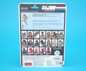 1990 GI JOE 1986 ICEBERG v1 UNCUT FILE CARD CARDBACK FUNSKOOL INDIA HTF
