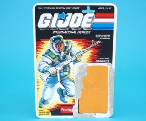 1990 GI JOE 1986 ICEBERG v1 UNCUT FILE CARD CARDBACK FUNSKOOL INDIA HTF