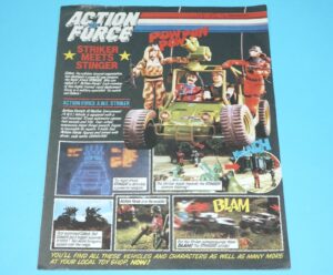 1987 GI JOE ACTION FORCE MAGAZINE ADVERT UK PALITOY HASBRO