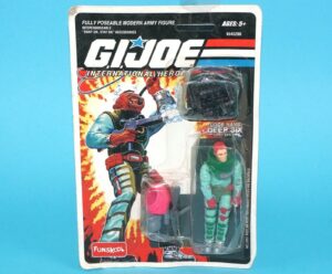 1989 GI JOE DEEP SIX v2 DARK GREEN VARIANT PINK HELMET MOC MOSC 2009 FUNSKOOL
