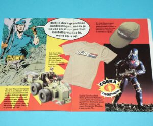 1989 GI JOE LEAFLET BROCHURE CATALOG "MAIL OFFER" NL BE BENELUX HASBRO