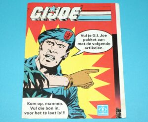 1989 GI JOE LEAFLET BROCHURE CATALOG "MAIL OFFER" NL BE BENELUX HASBRO