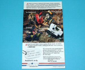 1990 GI JOE LEAFLET BROCHURE FOLDOUT ‘ATTACK OF THE SWAMP CREATURE’ PROMO HASBRO