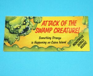1990 GI JOE LEAFLET BROCHURE FOLDOUT ‘ATTACK OF THE SWAMP CREATURE’ PROMO HASBRO