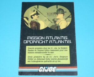1991 GI JOE LEAFLET BROCHURE CATALOG ‘MISSION ATLANTIS’ KEEL HAUL MAIL AWAY HASBRO NL FR BE BENELUX