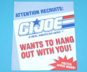 1993 GI JOE LEAFLET BROCHURE CATALOG FOLDOUT ‘WANTS TO HANG OUT’ HASBRO