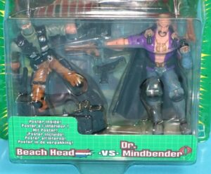 2002 GI JOE VS COBRA BEACH HEAD v4 DR. MINDBENDER v3 MOC MOSC EURO CARD HASBRO