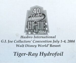2004 GI JOE TIGER FORCE TIGER RAY HYDROFOIL MORAY MIB MISB JOECON EXCLUSIVE HTF