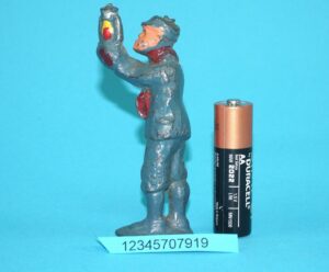 BARCLAY LEAD RAILWAY CONDUCTOR 1950s USA BRITAINS TIMPO