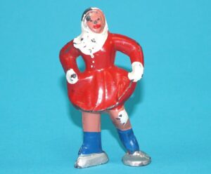 BARCLAY LEAD WINTER SERIES B-177 GIRL SKATER 1950s USA BRITAINS TIMPO