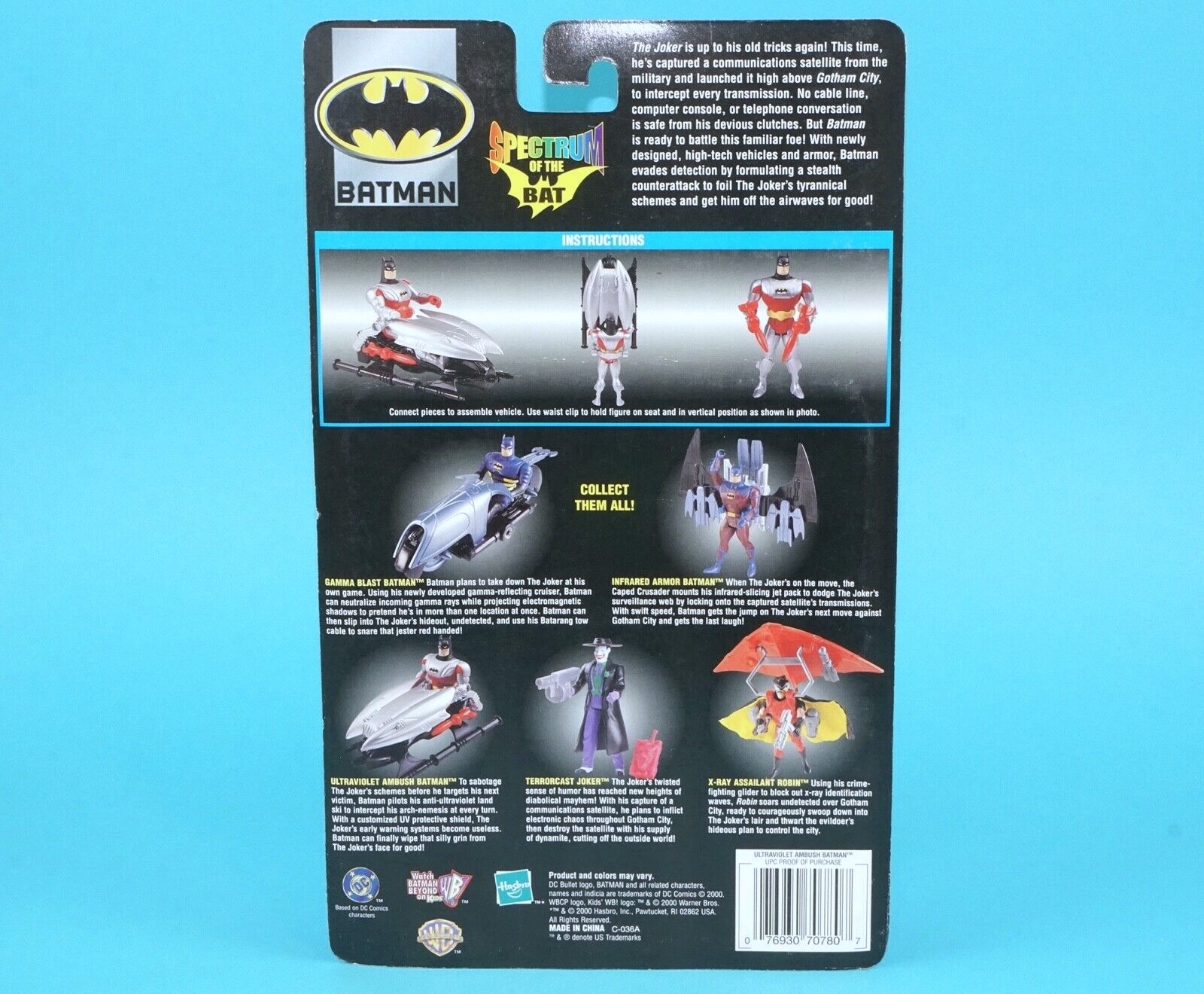 BATMAN ANIMATED SPECTRUM OF THE BAT ULTRAVIOLET AMBUSH BATMAN MOC MOSC 2000 - Image 6
