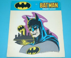 BATMAN WINDOW SLICKER CLING STICKER MOC MOSC 1989 APPLAUSE