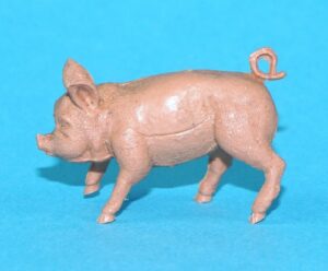 BRITAINS FARM #2189 H1567 H2189 PIGLET HEAD UP 1950s HERALD ENGLAND