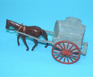 BRITAINS LEAD FARM No. 45F MILK FLOAT & HORSE 1920s ENGLAND