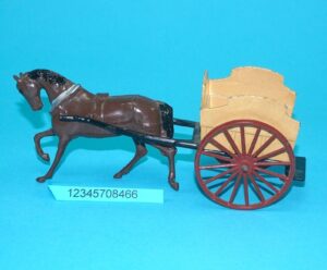 BRITAINS LEAD FARM No. 45F MILK FLOAT & HORSE 1940s ENGLAND