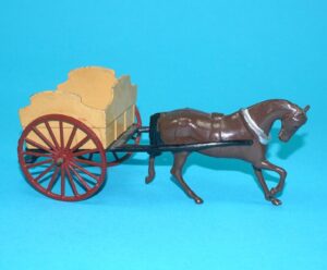 BRITAINS LEAD FARM No. 45F MILK FLOAT & HORSE 1940s ENGLAND