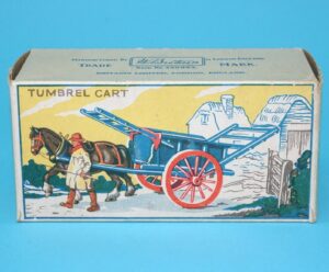 BRITAINS LEAD FARM No. 4F TUMBREL CART & CARTER MIB ORIGINAL BOX 1950s ENGLAND