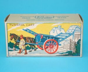 BRITAINS LEAD FARM No. 4F TUMBREL CART & CARTER MIB ORIGINAL BOX 1950s ENGLAND