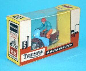 BRITAINS ROAD SERIES #9686 TRIUMPH THUNDERBIRD MOTORCYCLE MIB 1960s ENGLAND