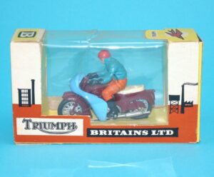 BRITAINS ROAD SERIES #9686 TRIUMPH THUNDERBIRD MOTORCYCLE MIB 1960s ENGLAND