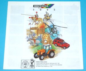 BRITAINS TOY CATALOG 1995 FOLDOUT CATALOGUE KATALOG