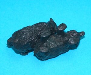 BRITAINS ZOO #1337 BROWN BEAR CUB 1960s FACTORY ERROR SIAMESE TWINS ENGLAND