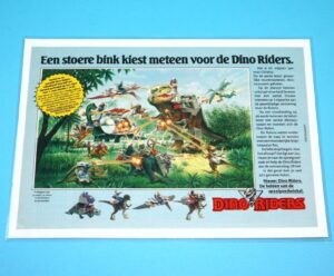 DINO RIDERS MAGAZINE ADVERT 1988 DONALD DUCK HOLLAND TYCO