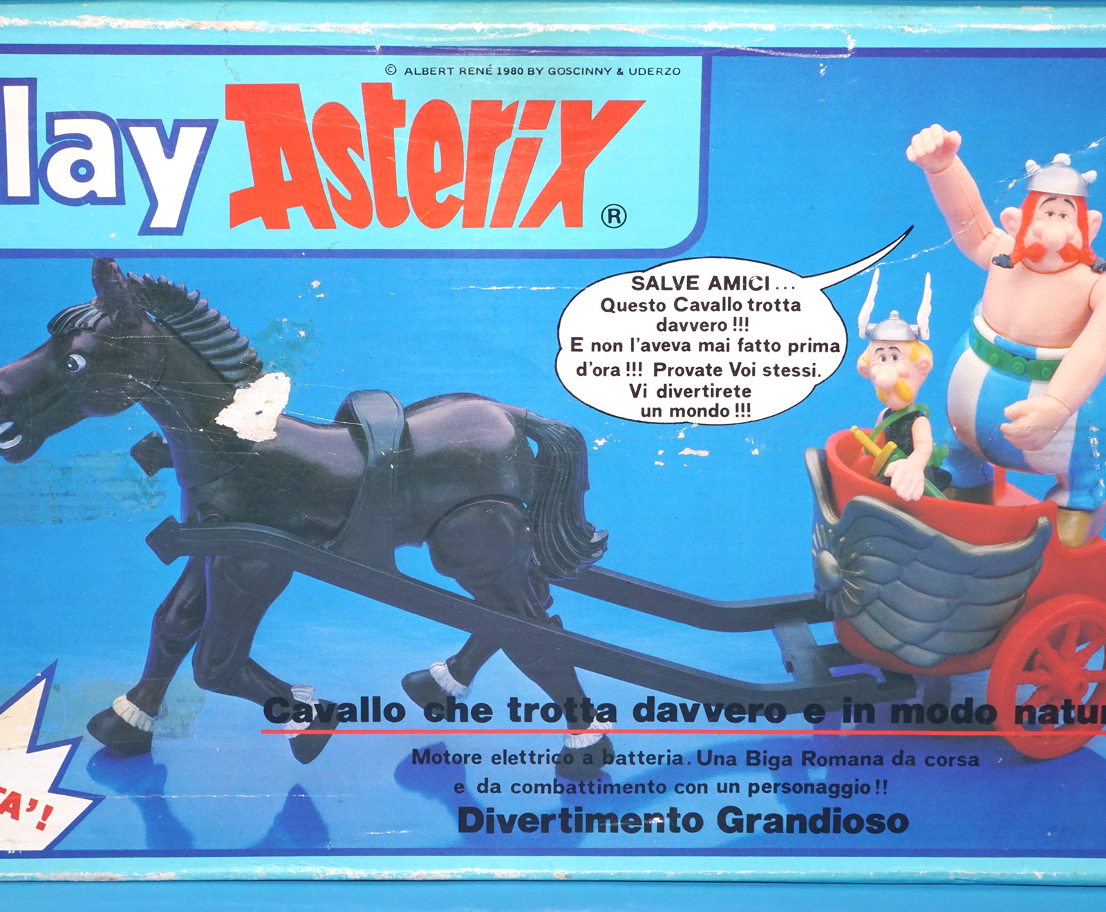 ASTERIX PLAY ACTION FIGURES 6251 ROMAN CHARIOT BOXED ITALIAN BOX 1984 CEJI TOYCLOUD - Image 2