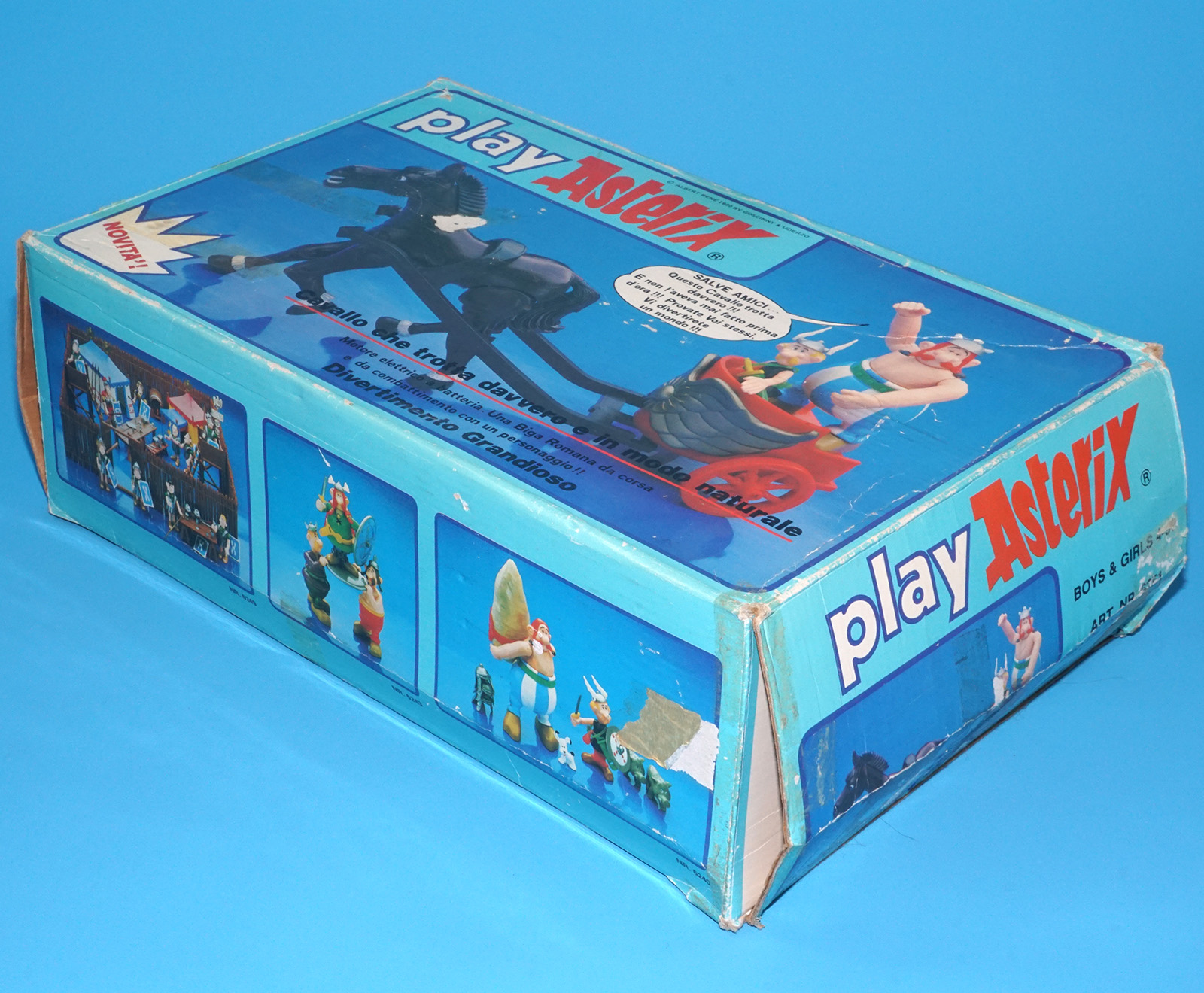 ASTERIX PLAY ACTION FIGURES 6251 ROMAN CHARIOT BOXED ITALIAN BOX 1984 CEJI TOYCLOUD - Image 3