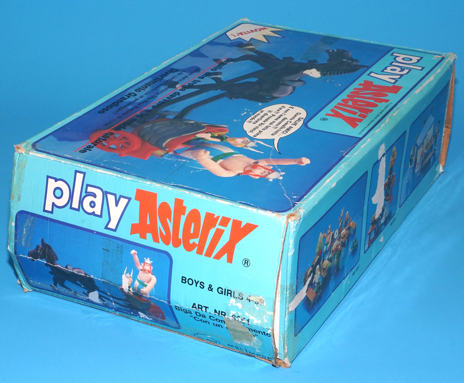 ASTERIX PLAY ACTION FIGURES 6251 ROMAN CHARIOT BOXED ITALIAN BOX 1984 CEJI TOYCLOUD - Image 4