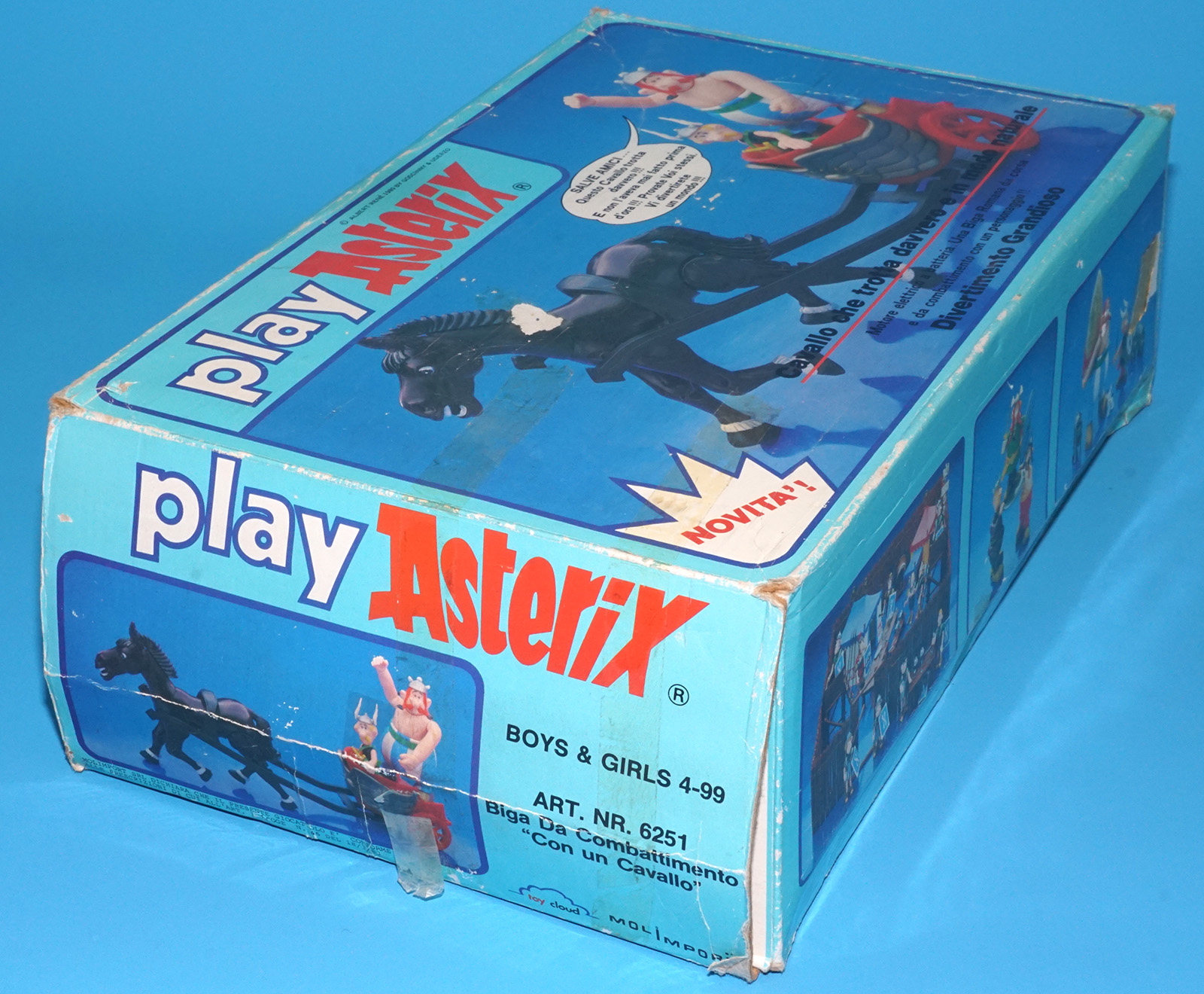 ASTERIX PLAY ACTION FIGURES 6251 ROMAN CHARIOT BOXED ITALIAN BOX 1984 CEJI TOYCLOUD - Image 6