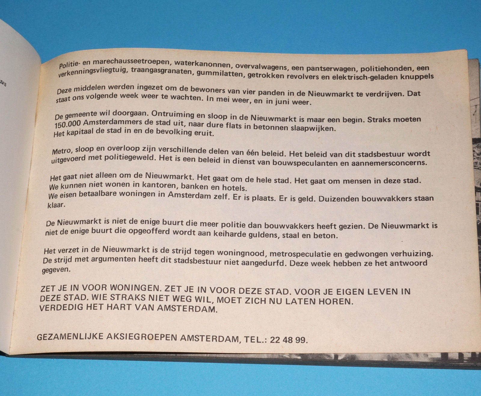 PROVO; BLAUWE MAANDAG OMDAT MIJN HUIS DAAR STOND 24 MAART 1975 AMSTERDAM HTF - Image 3