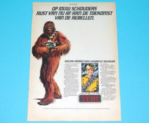 STAR WARS CLIPPER MAGAZINE ADVERT ROTJ 1983 DONALD DUCK HOLLAND