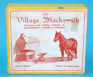F.G. TAYLOR & SONS No 169 PLASTIC BLACKSMITH BOXED BOX 1950s ENGLAND HTF