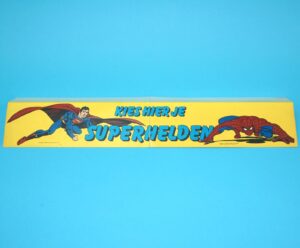 MARVEL DC COMICS SUPER HEROES SHOP DISPLAY DUTCH SHELF TALKER 1986 WAVERY PRODUCTIONS HOLLAND JUNIORPRESS