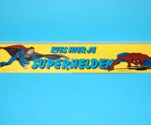 MARVEL DC COMICS SUPER HEROES SHOP DISPLAY DUTCH SHELF TALKER 1986 WAVERY PRODUCTIONS HOLLAND JUNIORPRESS