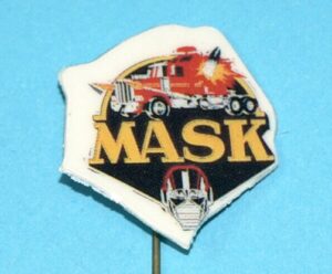 M.A.S.K MASK COLLECTORS PIN BADGE 1987 SPEELBOOM TOY STORE PROMO HOLLAND