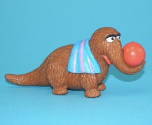 MUPPETS SESAME STREET SNUFFLEUPAGUS SNUFFY PVC MINI FIGURE 1980s APPLAUSE JHP