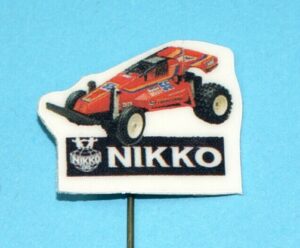 NIKKO RC RACE BUGGY COLLECTORS PIN BADGE 1980s SPEELBOOM TOY PROMO HOLLAND