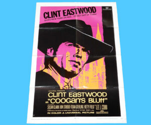 ORIGINAL MOVIE POSTER COOGAN’S BLUFF 1968 FOLDED ONE SHEET EASTWOOD SIEGEL