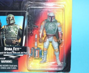 STAR WARS POTF2 BOBA FETT FULL CIRCLE MOC MOSC US CARD 1995 KENNER