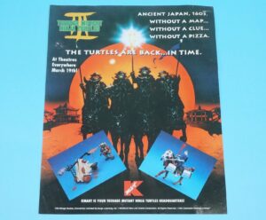TMNT TEENAGE MUTANT NINJA TURTLES III KMART LEAFLET SHOP PROMO MINI POSTER 1992