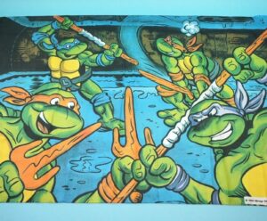 TMNT TEENAGE MUTANT NINJA TURTLES WALL BANNER FLAG 1990 AMAZING PRODUCTS BENELUX