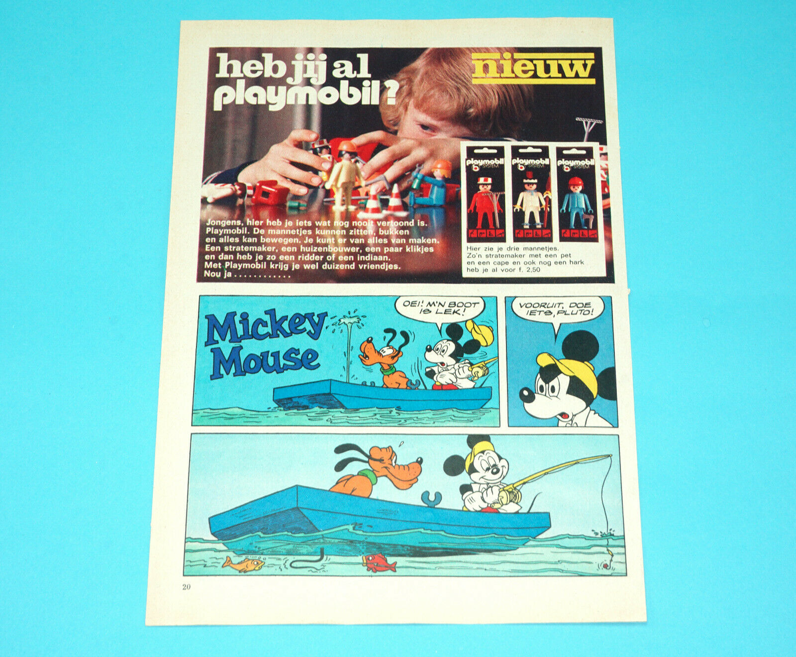 PLAYMOBIL MAGAZINE ADVERT 1970s DONALD DUCK HOLLAND GEOBRA