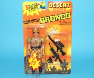DESERT FORCE COMANDO BRONCO MOC MOSC 1991 RAMBO KO TOY ISLAND VOICE SQUAD
