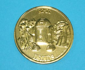 STAR WARS DROIDS R2-D2 GOLD COIN 1985 KENNER POTF HTF