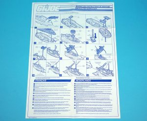 1992 GI JOE BARRACUDA SPARE BLUEPRINT INSTRUCTIONS NL FR BENELUX EURO HASBRO